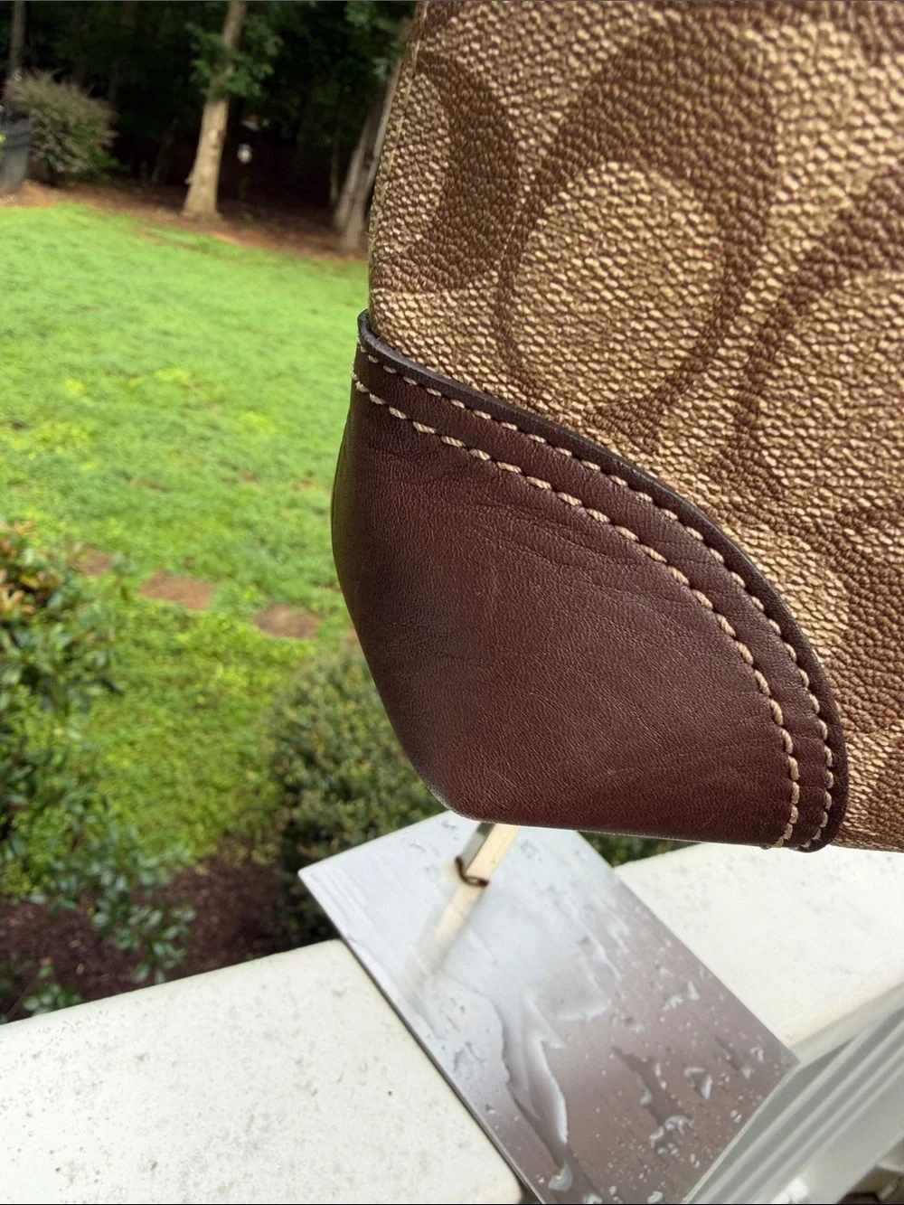 Coach 2008 Heritage Signature Tote  Beige Canvas tote Tattersall